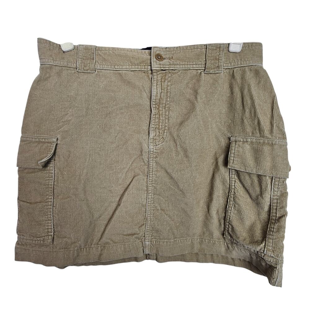 Vintage Y2K Ralph Ralph Lauren Womens Corduroy Cargo Mini Skirt Size 8 Preppy